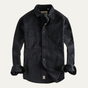 Men's long-sleeve utility shirt with button front and two flap chest pockets