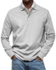 Men's Long Sleeve Polo Shirt, Casual Slim Fit Collared Polo for Everyday Wear
