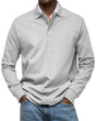 Men's Long Sleeve Polo Shirt, Casual Slim Fit Collared Polo for Everyday Wear