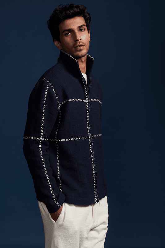 Unisex cross stitch jacket