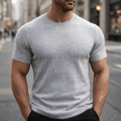 Men's Crew Neck Short Sleeve T-Shirt, Green, Blue
