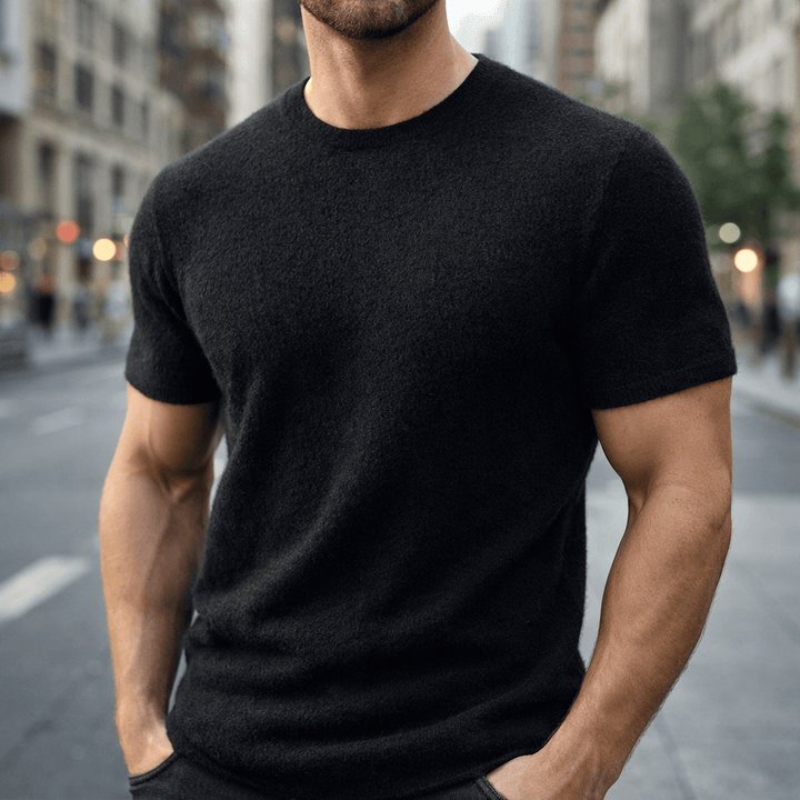 Men's Crew Neck Short Sleeve T-Shirt, Green, Blue