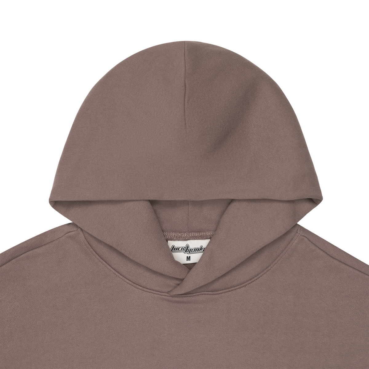 Brown long-sleeve pullover hoodie with hood and front kangaroo pocket