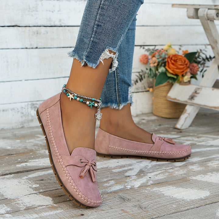 Classic tassel loafers with slip-on construction