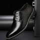 Men's pointed-toe lace-up Oxford dress shoes