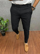 Men's slim tapered trousers with button waist