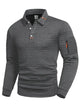 Quilted casual jumper with round neckline and long sleeves