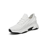Men's lace-up trainers with a raised sole and panelled upper