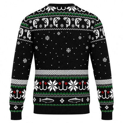 Unisex long-sleeved Christmas jumper with Santa graphic prints and festive winter motifs
