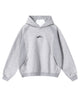 Unisex hooded sweatshirt with visible logo and long sleeves