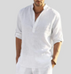 Men's Linen Shirt, Short Sleeve Button-Down Breathable Casual Summer Shirt Regular Fit
