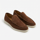 Men's Slip On Loafers, Visible Stitch Contrast Sole Smart Casual Driving Shoes