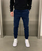 Men's tapered cargo trousers with drawstring waist, thigh pockets and elasticated cuffs