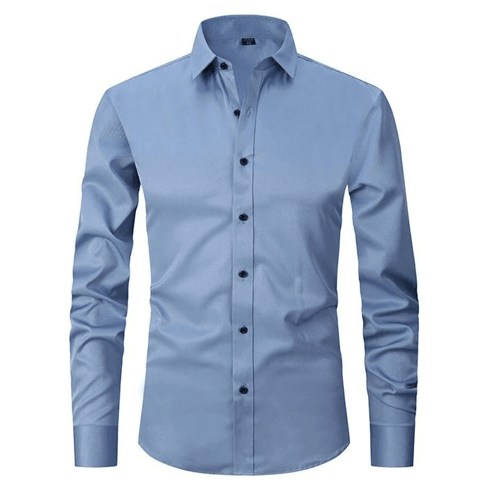 Men's Wrinkle-Free Smart Casual Shirt, Non-Iron Long Sleeve Button-Down for Work