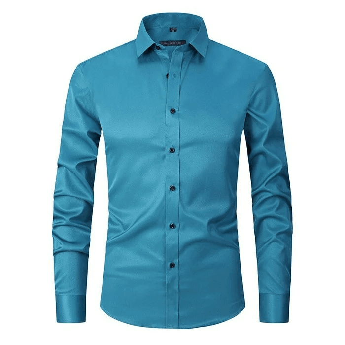 Men's Wrinkle-Free Smart Casual Shirt, Non-Iron Long Sleeve Button-Down for Work