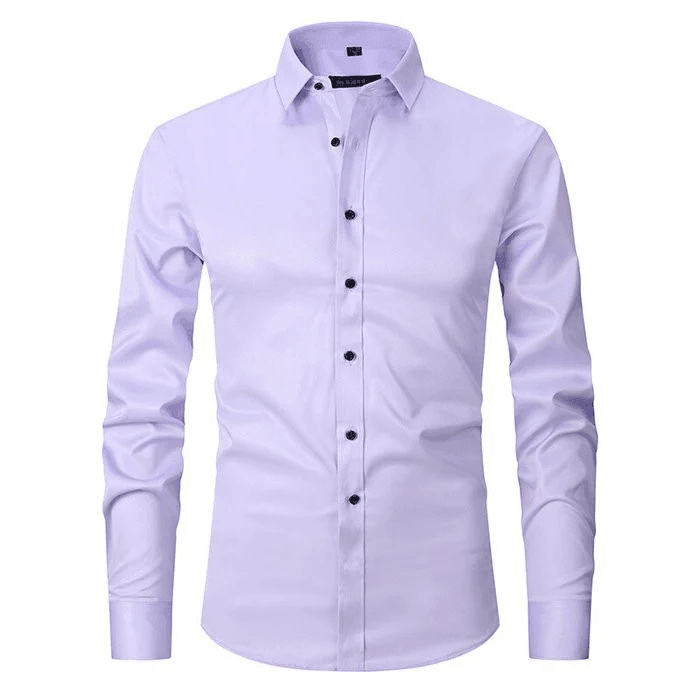 Men's Wrinkle-Free Smart Casual Shirt, Non-Iron Long Sleeve Button-Down for Work