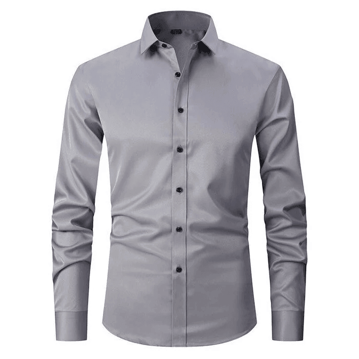 Men's Wrinkle-Free Smart Casual Shirt, Non-Iron Long Sleeve Button-Down for Work
