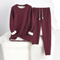 Unisex lounge set with crew neck sweatshirt and drawstring jogger trousers