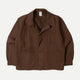 Men's brown utility jacket with four patch pockets