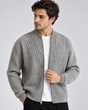 Men's fitted knitted cardigan in a business style