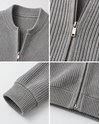 Men's fitted knitted cardigan in a business style
