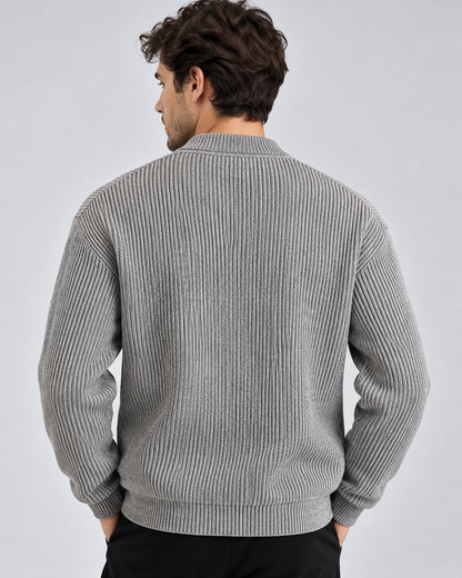 Men's fitted knitted cardigan in a business style