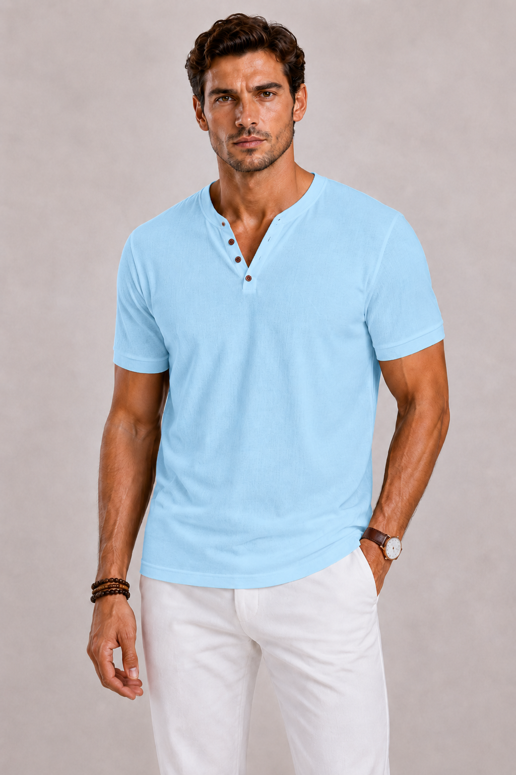 Men's V-Neck Short-Sleeve Shirt