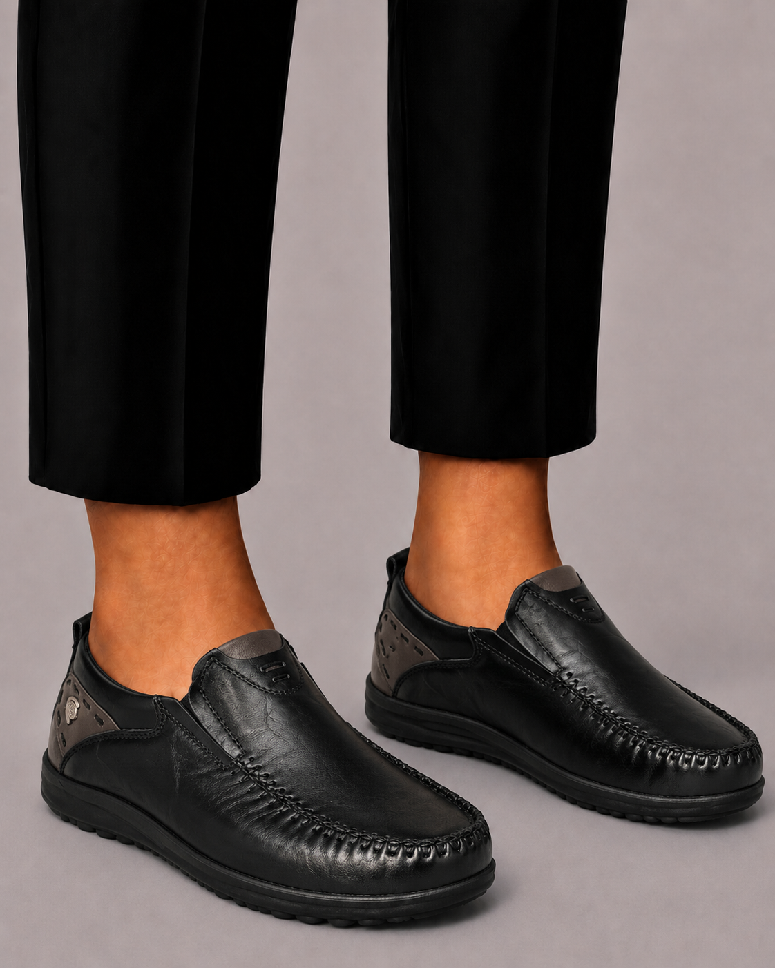 Men's Slip-On Shoes with Supportive Footbed