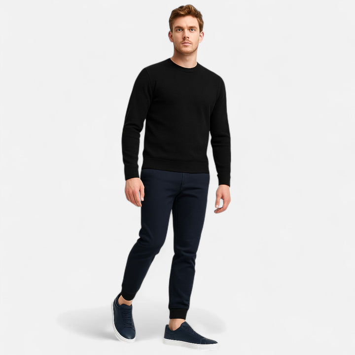 Men's panelled slip-on trainers with rounded toes and flat soles