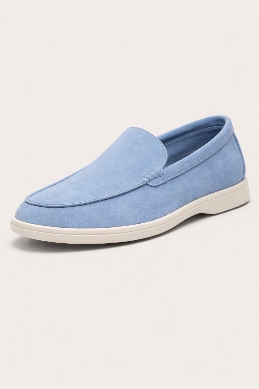 Men's slip-on moccasin loafer with stitched moc toe and low-profile sole