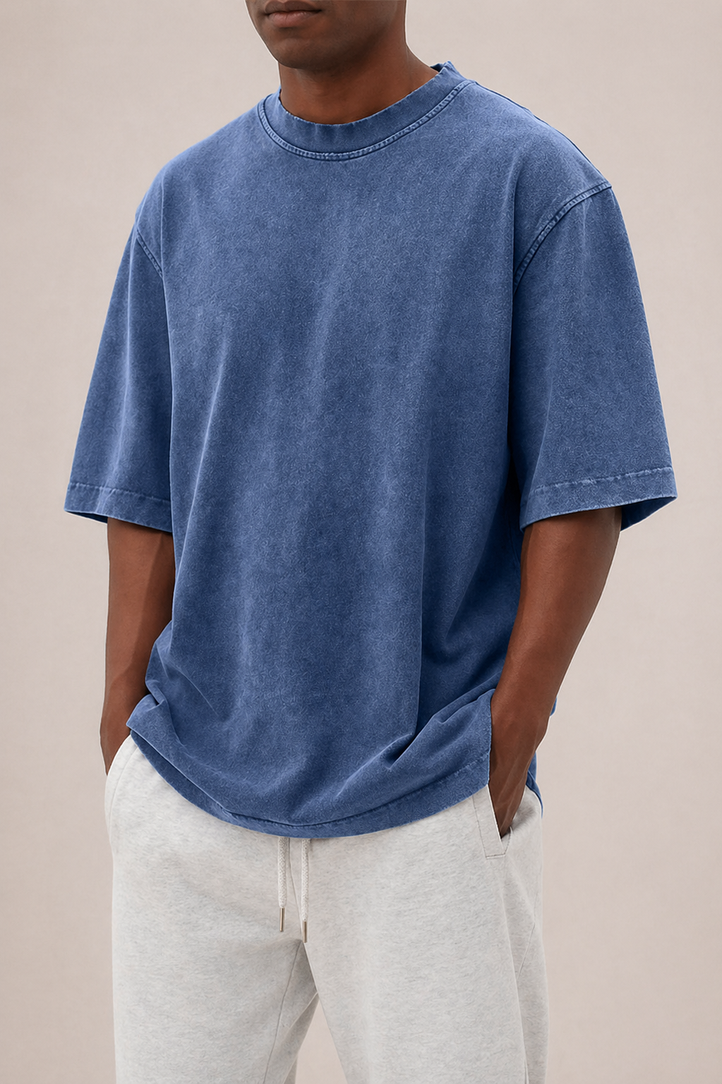 Men's Oversized Cotton T-Shirt with Relaxed Fit