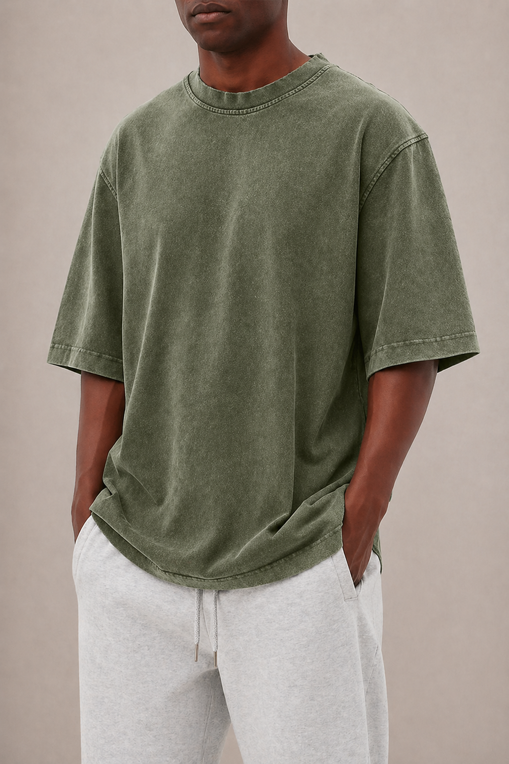 Men's Oversized Cotton T-Shirt with Relaxed Fit