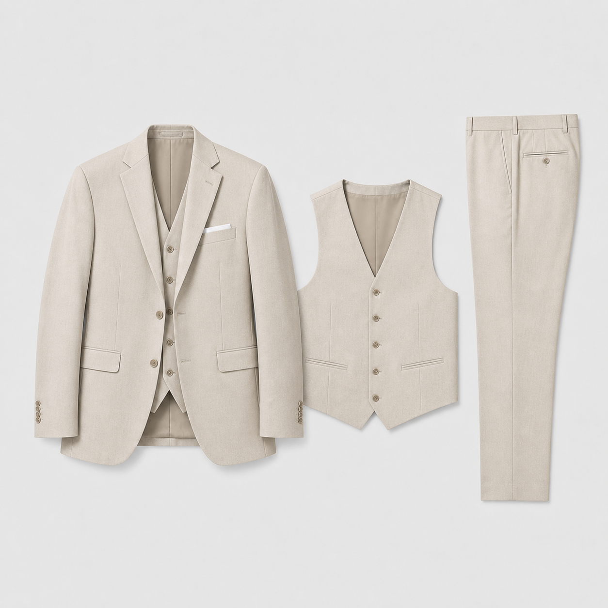 Men's Slim-Fit Three-Piece Suit