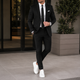 Men's classic two-piece suit with jacket and trousers
