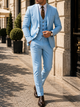 Men's three-piece suit with notch-lapel jacket and waistcoat