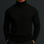Plain turtleneck jumper with long sleeves