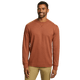 Men's crew neck long sleeve top with fine ribbed texture and ribbed cuffs
