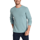 Men's crew neck long sleeve top with fine ribbed texture and ribbed cuffs