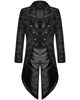 Men's gothic tailcoat with long sleeves and a structured longline cut