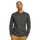 Men's crew neck long sleeve top with fine ribbed texture and ribbed cuffs
