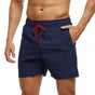 Men's Elastic Waist Drawstring Shorts, Relaxed Fit Casual Summer Shorts with Pockets