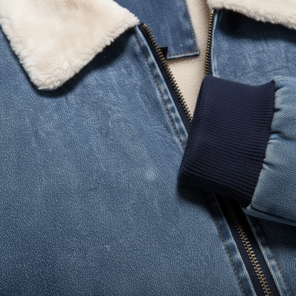 Men's casual jacket with zip closure and front pockets