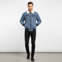 Men's casual jacket with zip closure and front pockets