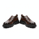 Unisex polished loafers with wide vamp straps and chunky lug soles
