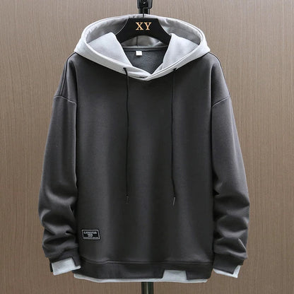 Unisex classic pullover hoodie with drawstring hood and long sleeves