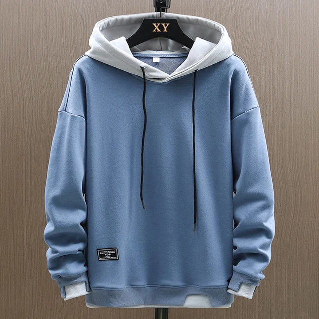 Unisex classic pullover hoodie with drawstring hood and long sleeves