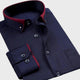Men's shirt with contrast collar and button cuffs