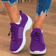 High-top knit sneakers with toggle laces and contrasting thick soles