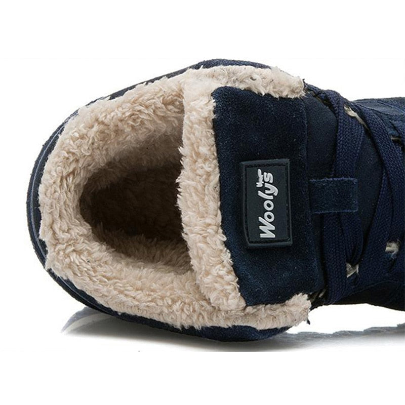 High top lace-up sneaker boots with faux fur collar