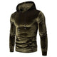Men's velour hoodie with drawstring hood and kangaroo pocket